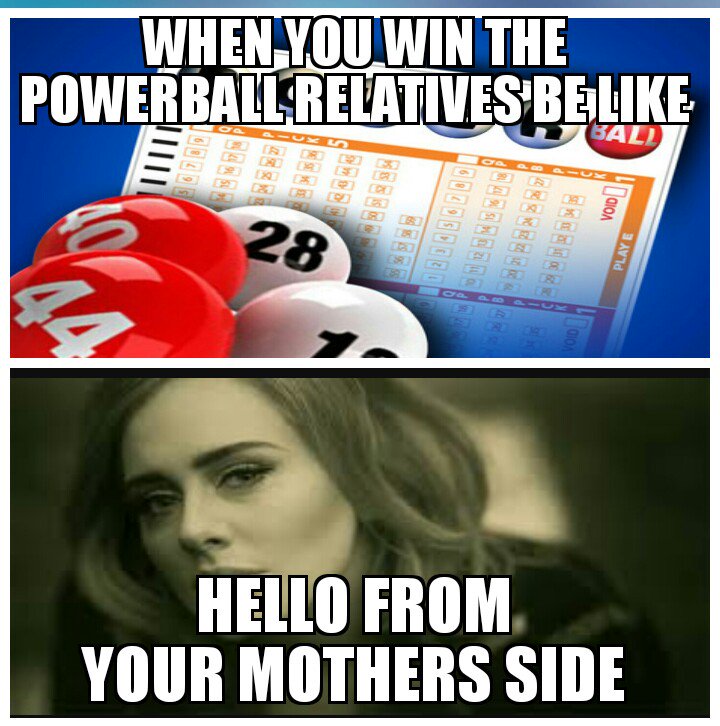 laroydmvgrayson's tweet photo. I had to make this😂😭 @Adele @PALottery @PowerballUSA #Hello #meme #Adele #Powerball #thepowerball #PowerballJackpot https://t.co/zx4ZE9pyaC