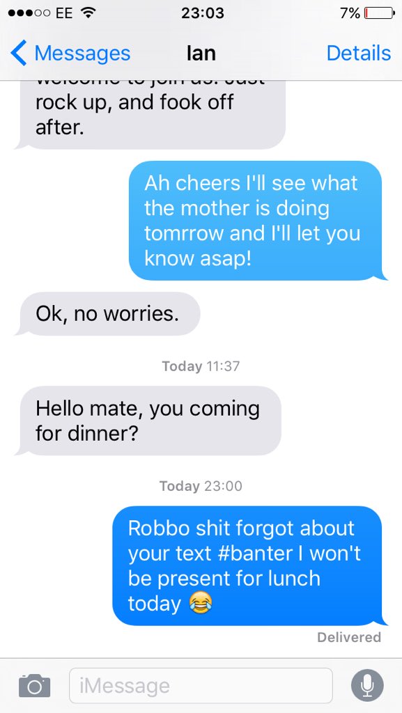 JoshMogg1's tweet photo. To quality banter by me!! 😳 https://t.co/cDCALMmW2K