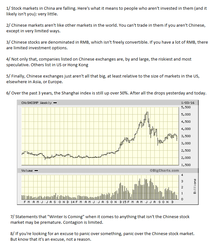 TIFFProphet's tweet photo. Chinese stock markets are dropping. To people outside of China, this means very little: https://t.co/r6BSm0UbZX
