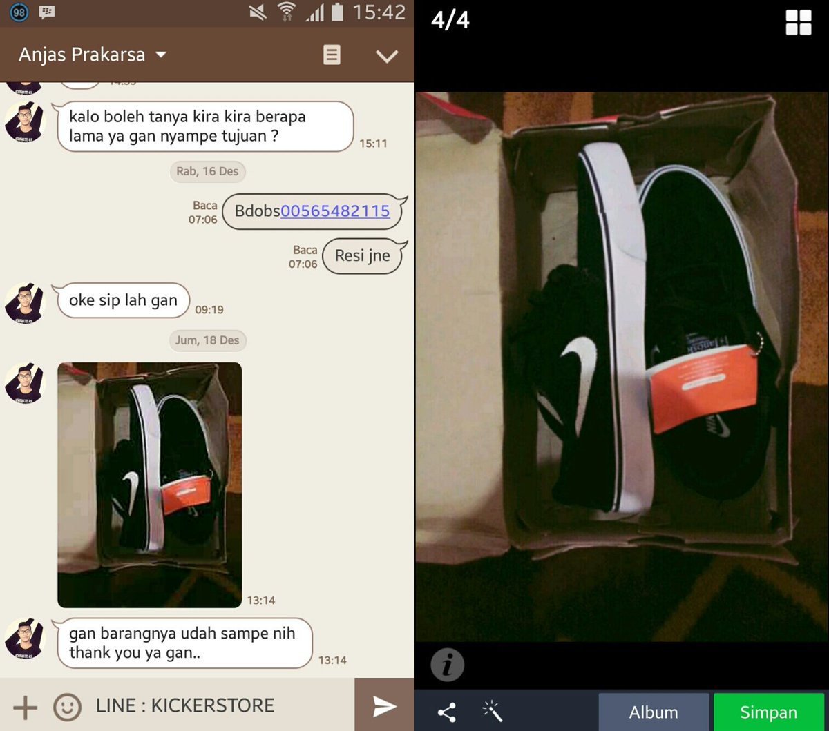 Testimoni via Line
