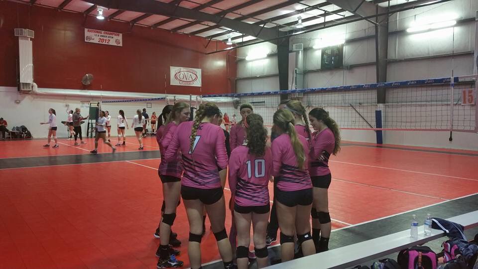 PowersVBClub's tweet photo. 16B strategizing during a timeout Saturday at OVA north. The girls finished 3-1 on the day! #PVCVolleyball https://t.co/1nlzGH7wx5