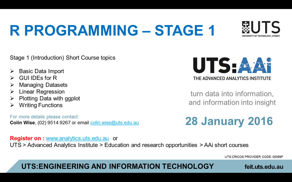 UTSAAiAnalytics's tweet photo. #R Programming – Stage 1 (Introduction) #bigdata #DataAnalytics #DataMining #UTS #R #Rattle
https://t.co/OEQMKwbtIX https://t.co/hZXCk22efw