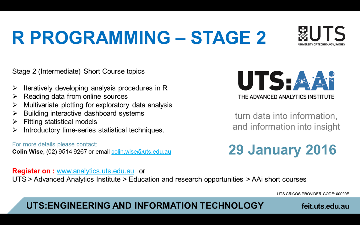 UTSAAiAnalytics's tweet photo. #R Programming – Stage 2 (Intermediate) #bigdata #DataAnalytics #DataMining #UTS #R #Rattle
https://t.co/dCXyb3syVa https://t.co/6OCEAExFe3