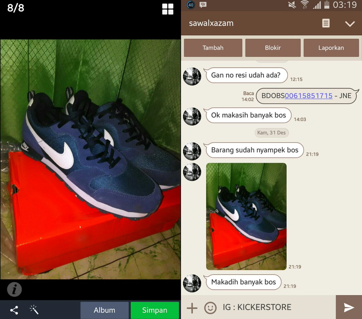 Testimoni via Line #NikeMDRunner