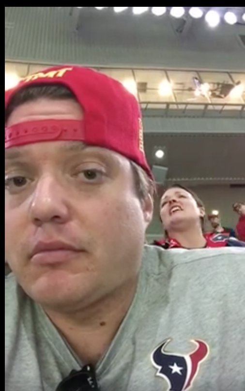 HouDesignLab's tweet image. This lady yelled in my ear all night "DEFENSE" #TexansPlayoffs 
Watch Video:
facebook.com/mike.hubacek/v…