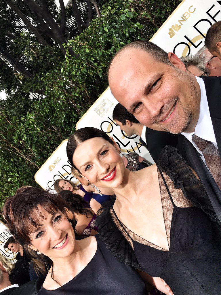 ChrisFParnell's tweet image. We are in!! @goldenglobes #Outlander #KiltedGlobes