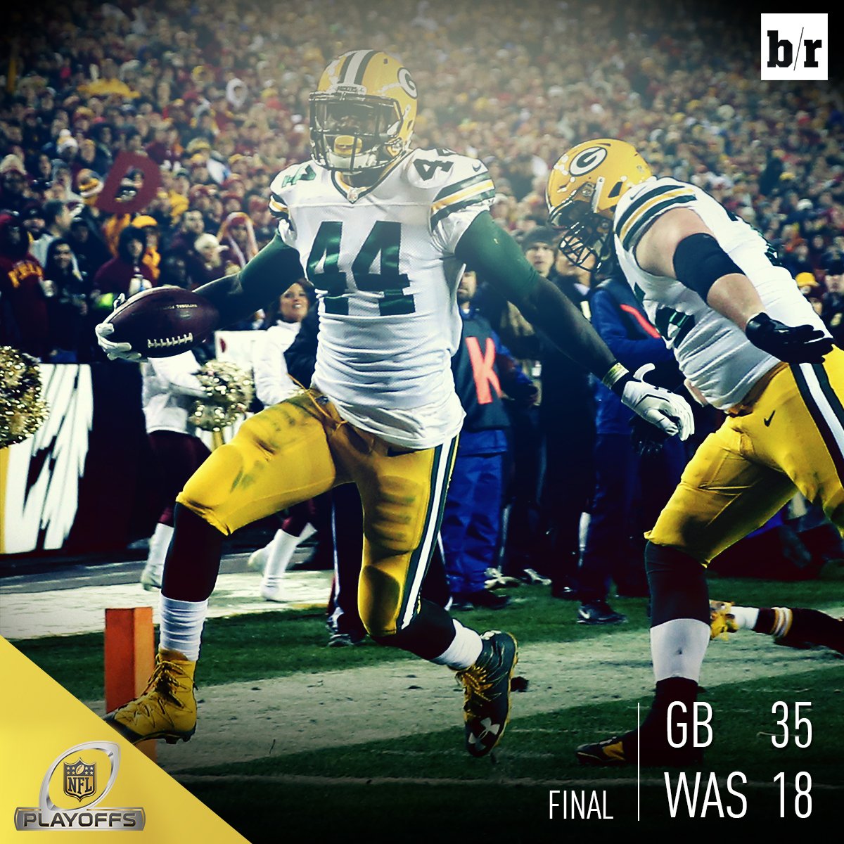 BleacherReport's tweet photo. Packers win and advance! https://t.co/3Y9WALYJva