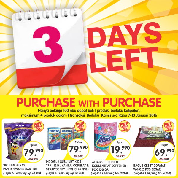 InfoSuperIndo's tweet photo. 3 hari lagi!
Promo PWP* (Purchase With Purchase) Katalog Hemat (7-13 Jan 2015). #PWPE02 https://t.co/xvYBZ3g8nu