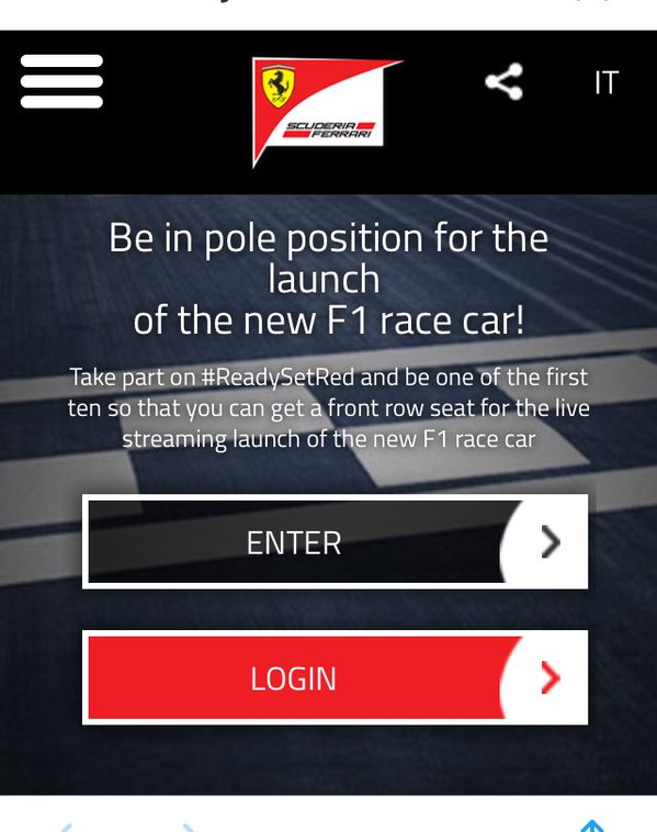 JunaidSamodien_'s tweet image. Ferrari launches #ReadySetRed to give fans a chance of seeing the launch of the 2016 car readysetred.ferrari.com/en