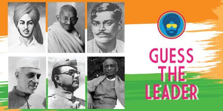 pbndxb's tweet photo. Guess the name of the Indian leaders and stand a chance to win free lunch vouchers #PunjabiByNature #RepubliDay https://t.co/yttoI0CqgB