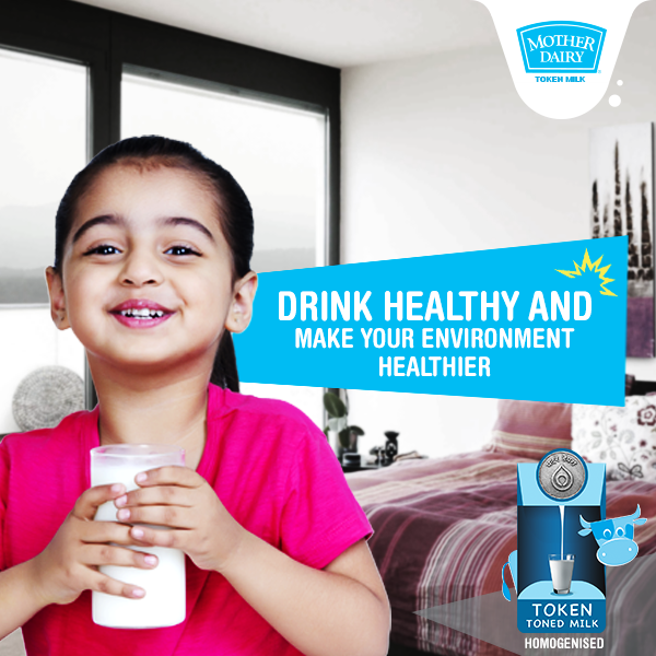 MotherDairyMilk's tweet photo. For every glass of Token Milk you drink, you spare the environment of plastic waste. #TokenIsBetter #OnlyDelhi https://t.co/YZrWvXRRSB