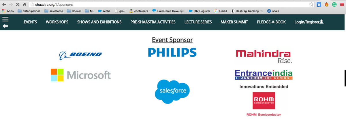 rajdeepdua's tweet image. @salesforce is sponsoring IIT Madras @reachIITM @ShaastraIITM techfest @SalesforceDevs #iitmsfdc