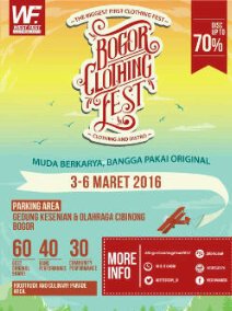 THEBIGGESTFIRSTCLOTHINGFEST
Yuk follow @WESTFESTeXpO_ID #Bogorclothingfest2016 #mudaberkaryabanggapakeoriginal,