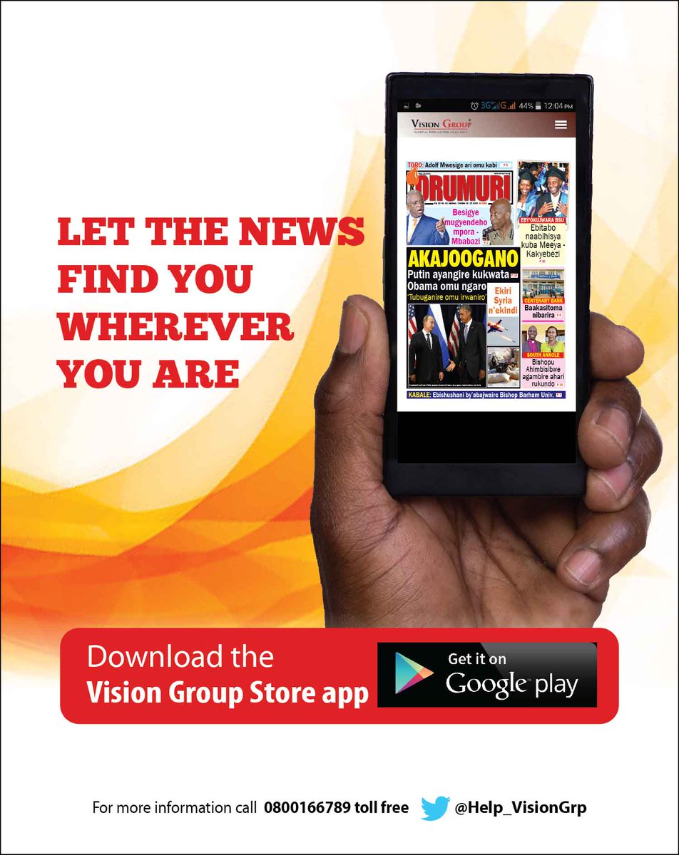 VisionGroup's tweet photo. #Epapernews: Let the News find you wherever you are!
Read @Orumuri online via: https://t.co/0AmOZkwbVP https://t.co/WWwx7RxzwM