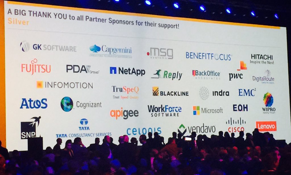 Bibblast's tweet image. @NetApp @SAPPartnerEdge @NetAppPartner #fkom2016 giving #NetApp logo a nice spot among the Silver Partner Sponsors