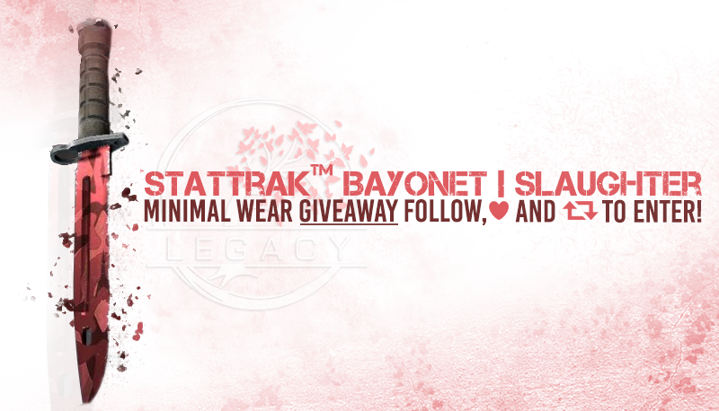justap0c's tweet photo. #sellout GIVEAWAY
★ StatTrak™ Bayonet | Slaughter (minimal wear)
FOLLOW+RT to enter! Drawn 25th of January xx https://t.co/Ru8IEz8ewg