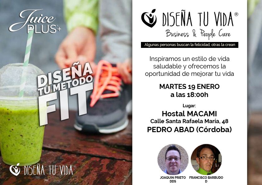 juice_style's tweet photo. #Hoy os esperamos a las 18.00 h en el Hostal Macami (Pedro Abad). # #JuiceStyle#Salud #Trabajo https://t.co/5Mi8BKgW0K