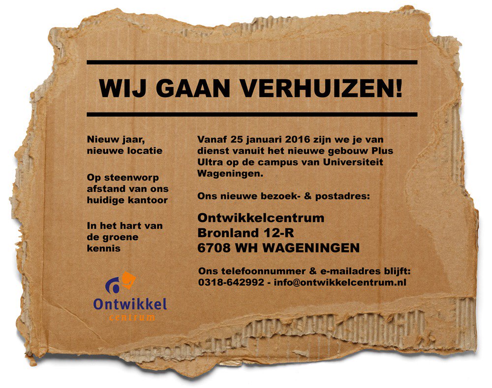 DrostW's tweet image. Volgende week naar het nieuwe pand!