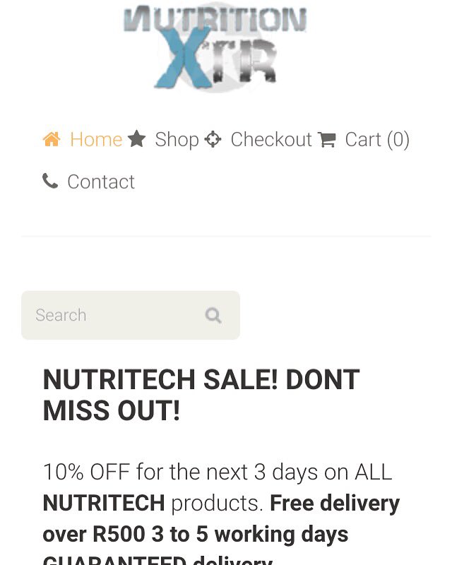 NutritionXTR's tweet photo. https://t.co/b6uqNwVHCg is LIVE !!! MASSIVE DISCOUNT ON NUTRITECH, SSN AND EVOX. Don't miss out !!! https://t.co/CGioFU766r