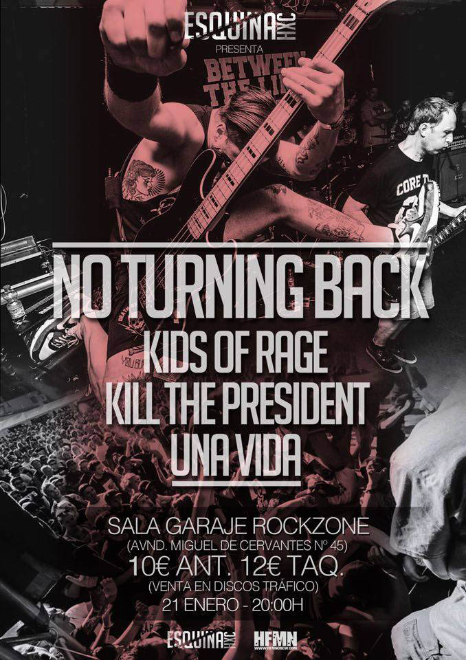 #Entradas para <a href="/noturningbackhc/">No Turning Back</a> <a href="/KidsOfRage/">Kids Of Rage</a> #killthepresident en <a href="/garajebeatclub/">Garaje Beat Club</a> bit.ly/234NbVA #HDC