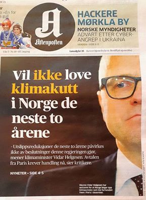 UnniBerge's tweet photo. Ministeren for lave ambisjonar leverer igjen. Stø styring for høge norske klimagassutslepp. #grøntskifte #taktskifte https://t.co/gLZekOMzZo