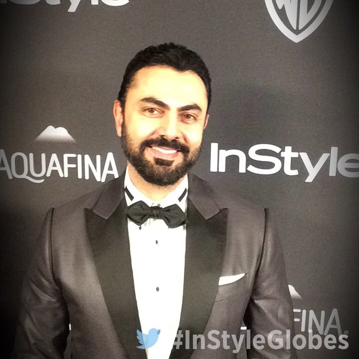 InStyle's tweet image. Heading into the #InStyleGlobes afterparty with @mokarimstar #mohamed_karim #GoldenGlobes