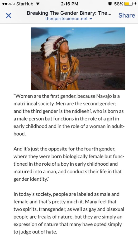 Shikha____'s tweet photo. There were 4 basic genders,simply an expression of #nature! #BreakingTheGenderBinary #Navajo
https://t.co/UZ0C4a0yhb https://t.co/FA80a8BWCv
