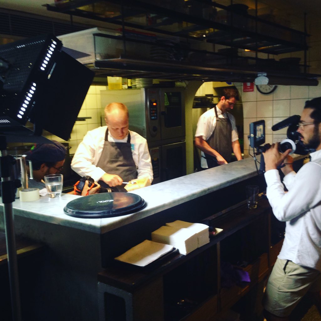 Lights! Camera! Action! @jessegerner and @andrew__fisk filming with @hoodfoodguide today.
