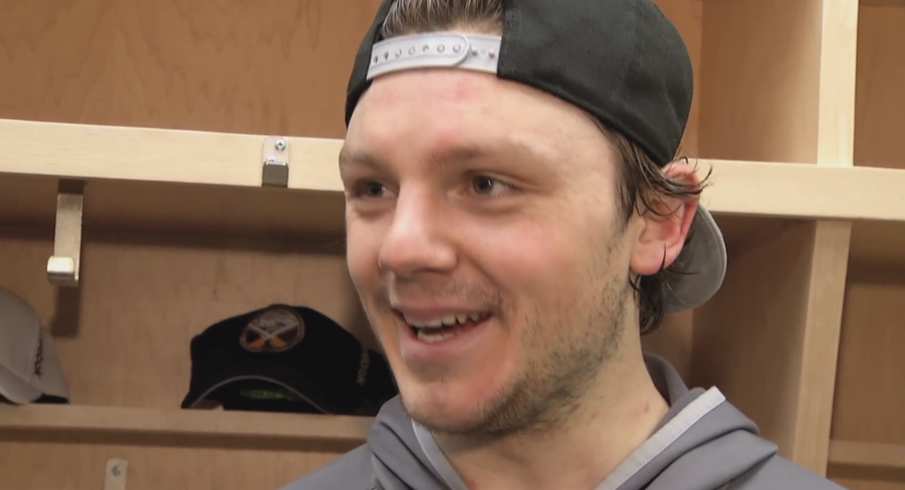 Hear from Sam Reinhart after his 1st career <a href="/NHL/">NHL</a> hat trick: bufsabres.co/rGc5IG #BUFvsWPG