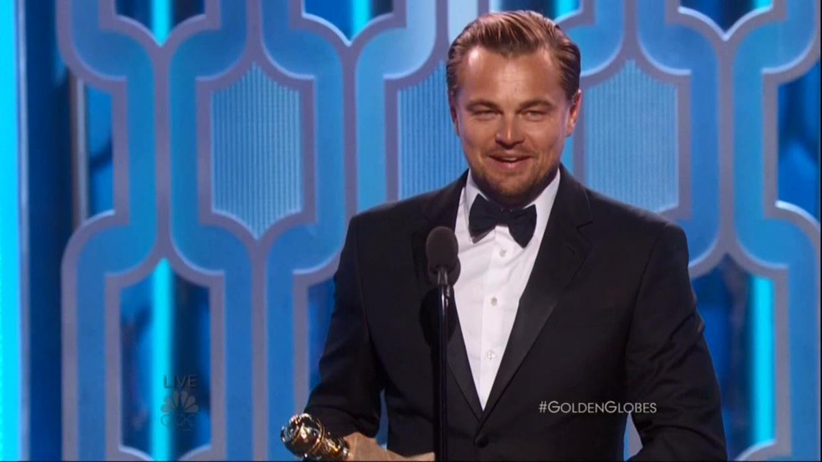 LEONARDO DICAPRIO FTW. #GoldenGlobes 👏👏👏