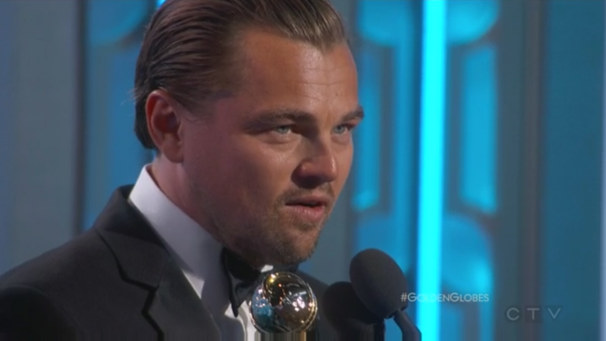 #GoldenGlobes: <a href="/LeoDiCaprio/">Leonardo DiCaprio</a> Wins Best Actor for #TheRevenant ow.ly/WSrKY