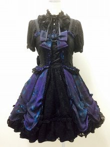 ◇h.NAOTO Blue Rose JSK(ブルーローズのジャンパースカート)◇ ブルー