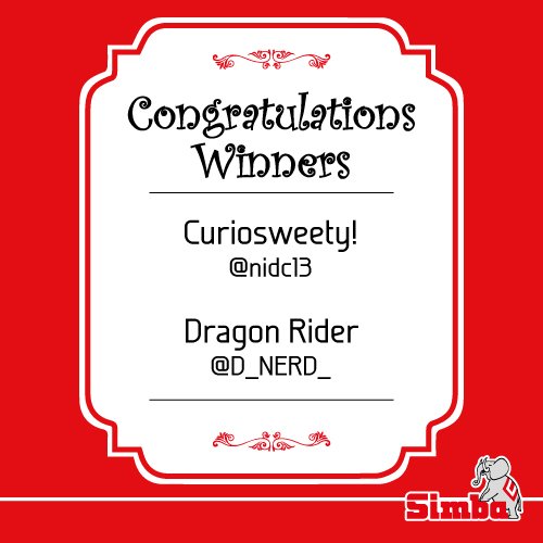 simbatoys_india's tweet photo. Congratulations #MyNYResolution Winners @nidc13 & @D_NERD_
Please message us your details. https://t.co/dnQzP4lEhi