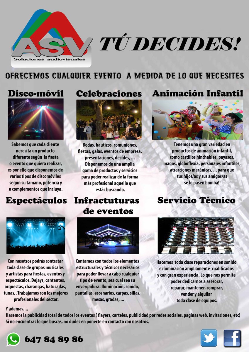 ASVisuales's tweet image. ASV soluciones audiovisuales ¡¡¡Nuestra mayor satisfacción es el mejor resultado!!!