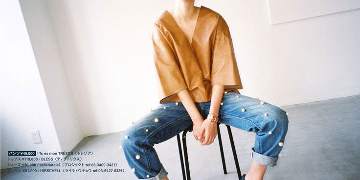 leformstore's tweet image. Новая марка из Японии в LEFORM: Tu Es Mon Trèsor. Джинсы и парки, расшитые жемчугом и стразами