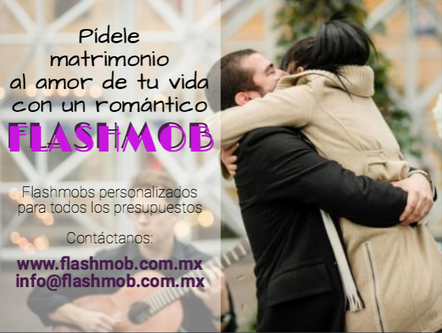 df_flashmob's tweet image. Este #SanValentin pidele #matrimonio a tu #medianaranja con un #romantico #flashmob
flashmob.com.mx