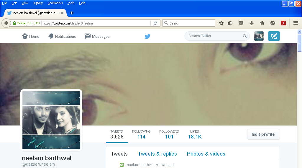 dazzler8neelam's tweet photo. wohoooo 101 followers ... i am so happy https://t.co/tRZ8fzxWhY
