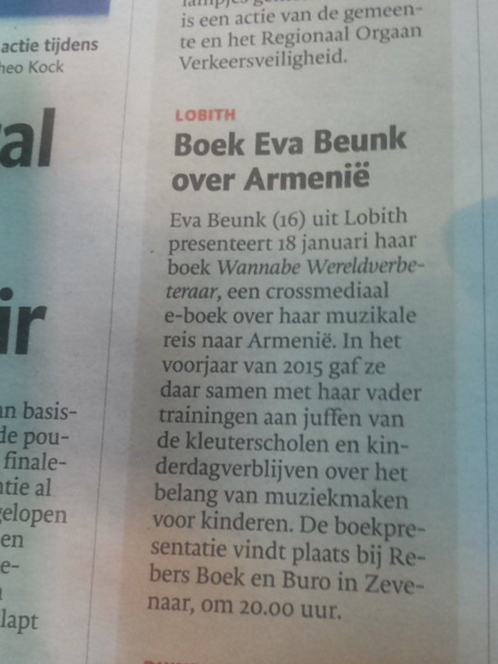 Sta vandaag in de krant <a href="/dgliemers/">De Gelderlander</a> (als 'haar vader').
 Trots op mijn dochter.
