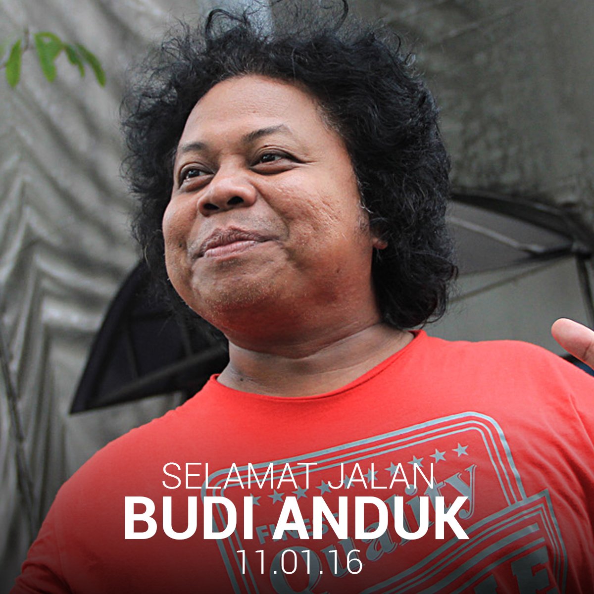 OfficialRCTI's tweet photo. segenap Crew RCTI yg brtugas mngucapkn turut berduka cita atas kpergian Budi Anduk. selamat jln kawan #RIPBudiAnduk https://t.co/GeUuemn1Hi