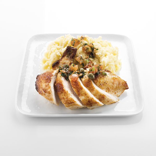 class_croute's tweet photo. NOUVEAU : L'Espiègle, suprême de poulet, sauce aux câpres, herbes aromatiques, tomates, purée de pommes de terre... https://t.co/KK4et7JS0P