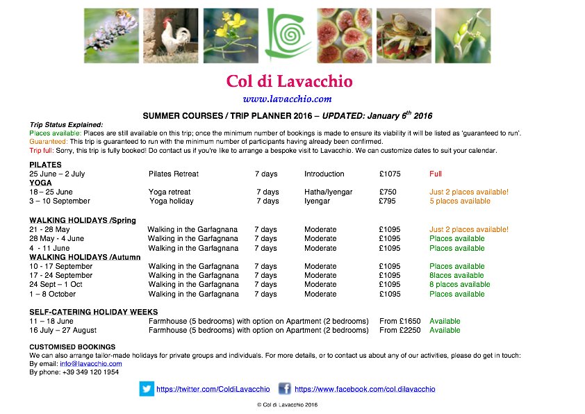 ColdiLavacchio's tweet photo. We've updated the Lavacchio trip planner for 2016! Download the PDF, check dates and book: https://t.co/FtW4MtEikR https://t.co/a0MmW6EDQI