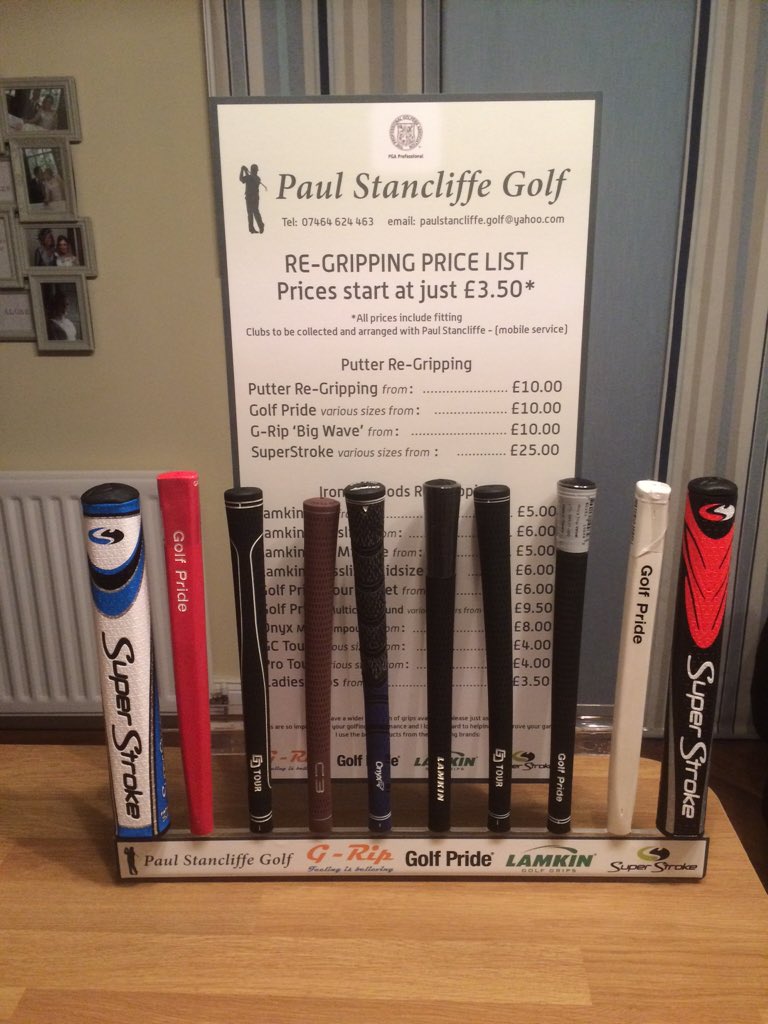 Perfect time for a golf club MOT with new grips for the new season ahead.... Contact Paul to arrange 07464624463