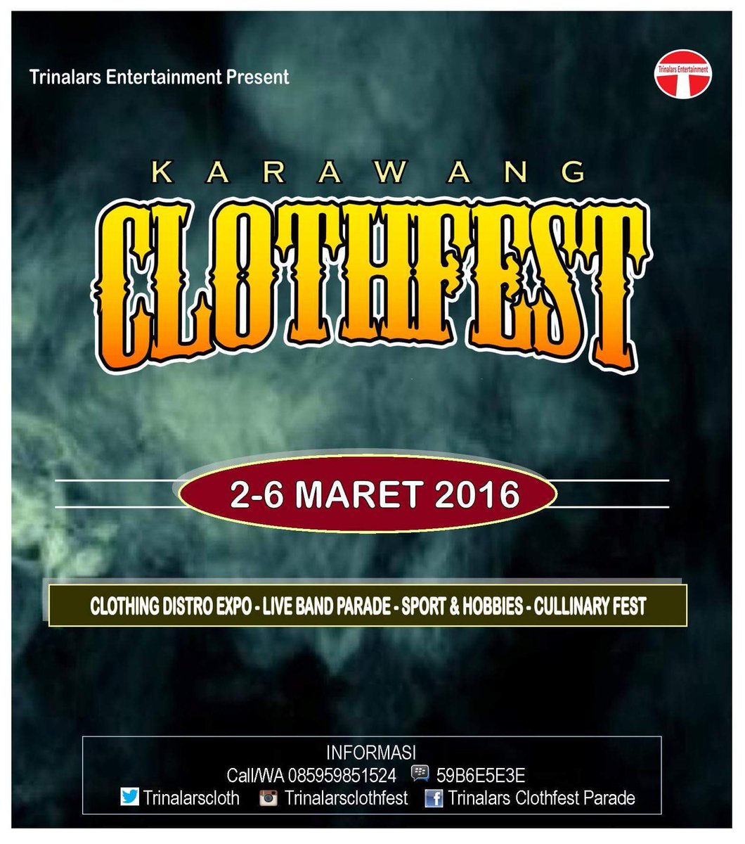 KARAWANG CLOTHFEST 2-6 Maret 2016. Info BB 59B6E5E3 WA 085959851524 <a href="/Brandindonesia/">BRAND INDONESIA</a> <a href="/karawangID/">Kabar Kabari Karawang</a> <a href="/KarawangIDEA/">KarawangIDEA</a>