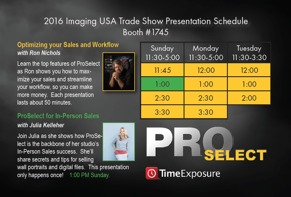TimeExposurePro's tweet image. Classes every hour + awesome show deals! Booth 1745 #ProSelectPro 2016 @TheRonNichols @ImagingUSA #ImagingUSA