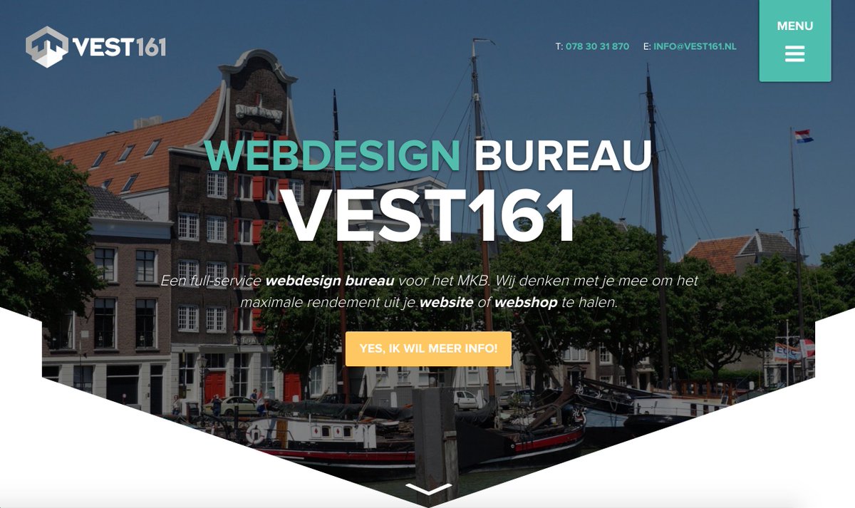 Bij onze nieuwe #identiteit hoort een nieuwe #website. Checken! vest161.nl  #webbureau