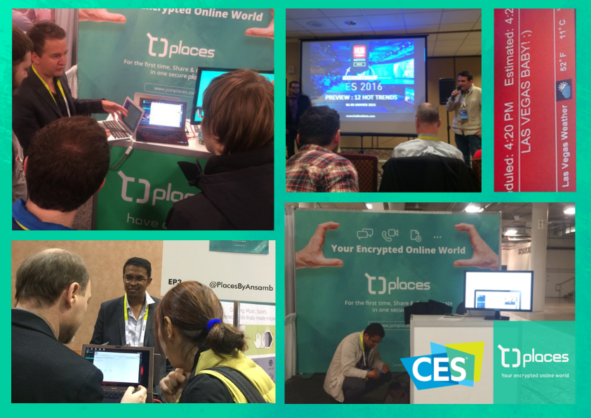 PlacesByAnsamb's tweet photo. We've had great time at #CES2016, everyone really interested in using places to #havecontrol of their online world! https://t.co/mOtHjzNfjg