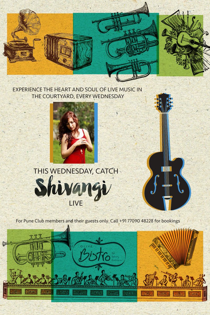 This Wednesday catch the alluring Shivangi Katoch live in the courtyard ! Call +917709048228 for reservations !
