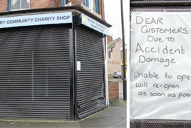 NuneatonNews's tweet image. Crash-hit charity shop will re-open bit.ly/1TPEA2W in #Nuneaton @NUNEATONROTARYC @ClaireH_NN