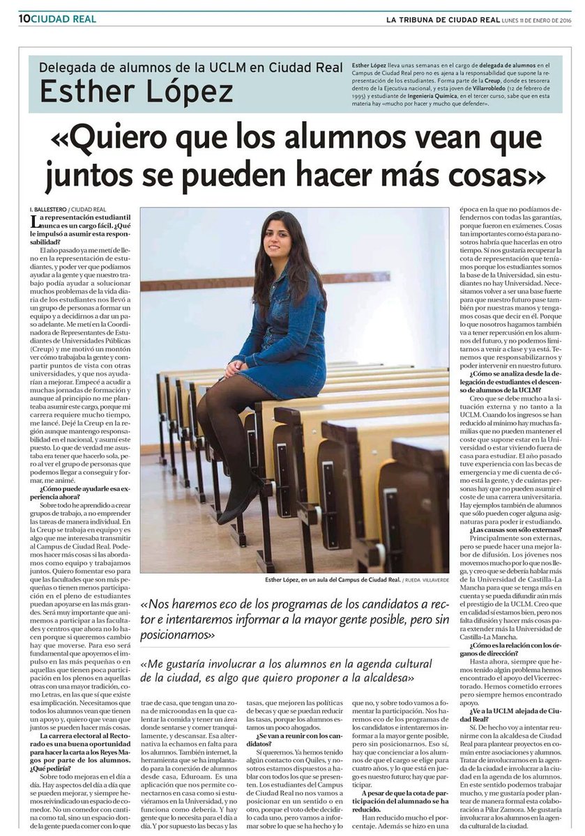 CampusCR's tweet photo. Todavía no conoces a Esther? Pues aprovecha para conocerla en esta entrevista, es la nueva Delegada del Campus! https://t.co/xRe32TIBw6