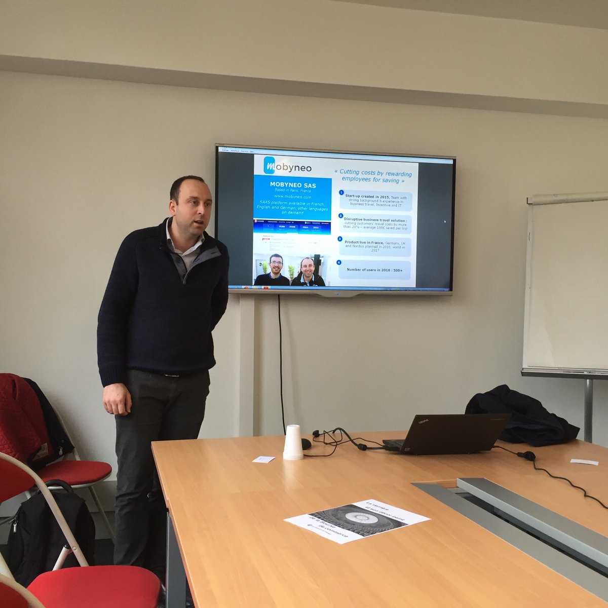 IEClub's tweet photo. @mobyneo_sas face au jury Global Innovation &amp; Enterprise https://t.co/PduseTA8bV